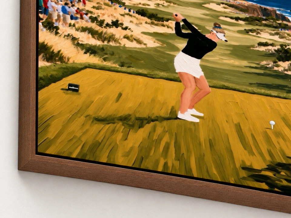 Golf coordinating frame corner detail