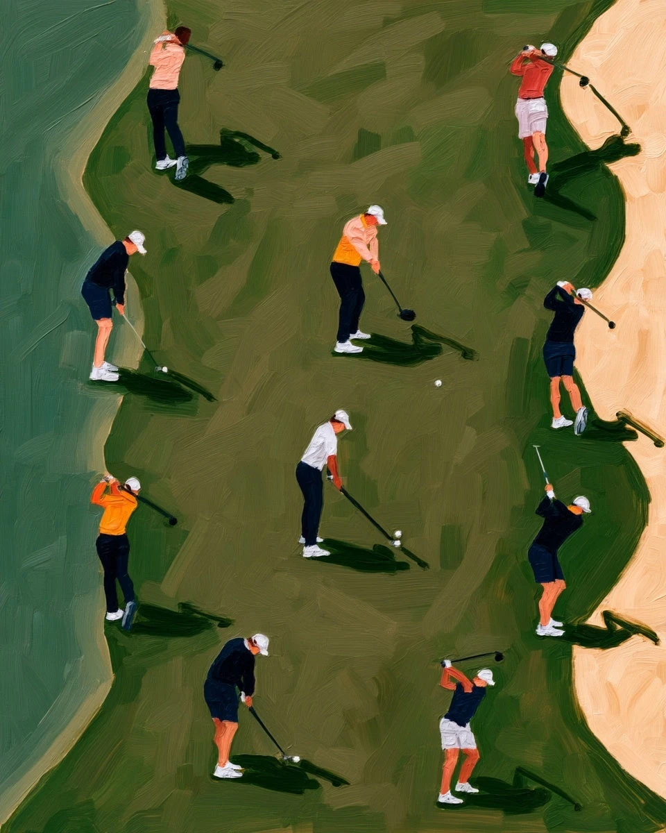 Personalized Golf Oil Painting — The Series · Links course