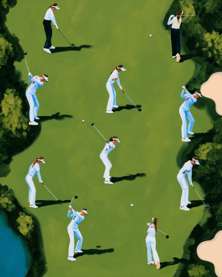 Personalized Golf Oil Painting — The Series · Mountain course
